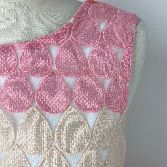 Betsey Johnson Womens Dress Size 6 Pink Appliqué Circles Fit & Flare Sleeveless - Picture 9 of 14